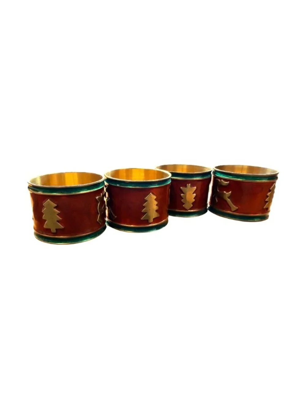 Set of 4 Pier 1 Imports holiday napkin holders,